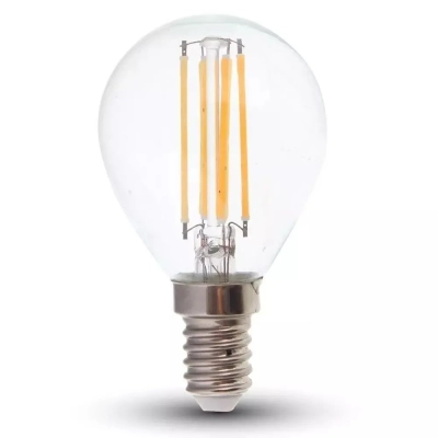 Żarówka LED E14 filament kulka P45 6W 600lm 2700K  VT-2466 V-TAC