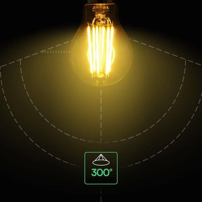 Żarówka LED E27 filament A67 10W 1055lm 3000K (opak. 3szt) VT-1981