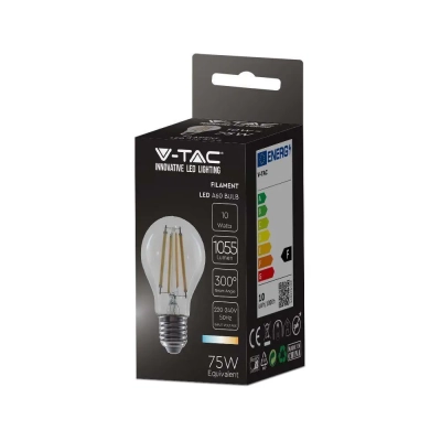Żarówka LED E27 filament A67 10W 1055lm 6500K  VT-1981