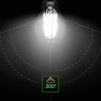 Żarówka LED E27 filament A60 12W 1521lm 6500K (opak. 3szt) VT-2133