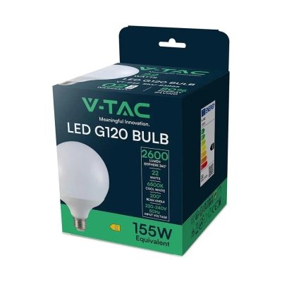 Żarówka LED E27 G120 kula glob 22W 2600lm 6500K  VT-242-N