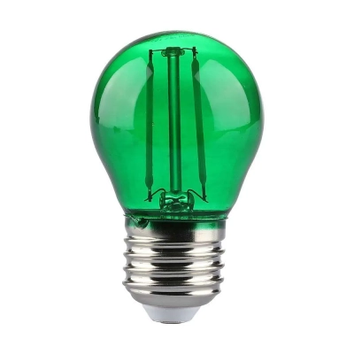 Żarówka LED E27 filament kulka G45 kolor 2W 60lm Kolor Zielony  VT-2132 V-TAC