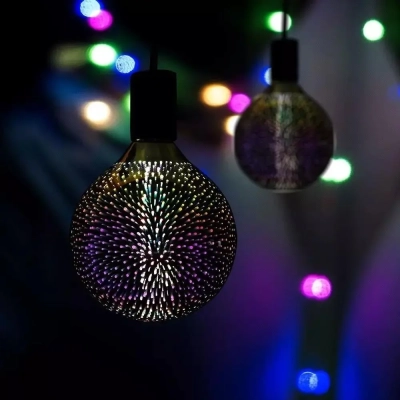 Żarówka LED E27 filament gwiazdy 3D kula glob G125 3W 40lm 3000K  VT-2233