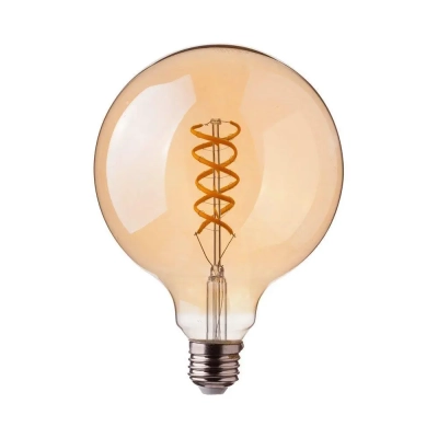 Żarówka LED E27 filament kula glob G125 bursztyn 4,8W 300lm 2200K  VT-2085 V-TAC