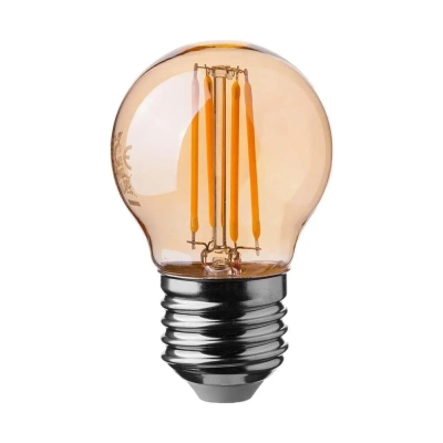 Żarówka LED E27 filament G45 bursztyn 4W 350lm 2200K  VT-1957 V-TAC