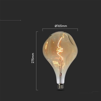 Żarówka LED E27 A165 filament bursztyn 4W 250lm 2700K  VT-2269