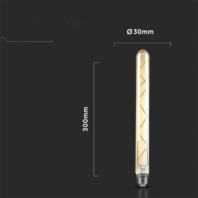 Żarówka LED E27 T30 filament bursztyn 7W 700lm 2200K  VT-2008-N