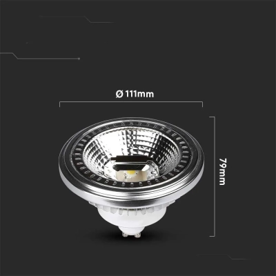 Żarówka LED AR111 GU10 40st COB 12W 1301lm 6400K ściemnialna VT-1112