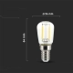 Żarówka LED E14 filament ST26 2W 200lm 6400K  VT-1952