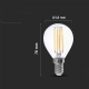 Żarówka LED E14 filament kulka P45 4W 400lm 3000K  VT-1996