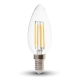 Żarówka LED E14 filament świeca 4W 400lm 6500K  VT-1986 V-TAC