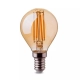 Żarówka LED E14 filament kulka P45 4W 350lm 2200K bursztyn VT-1953 V-TAC