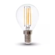 Żarówka LED E14 filament kulka P45 6W 800lm 2700K  VT-2486 V-TAC