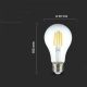 Żarówka LED E27 filament A67 10W 1055lm 6500K  VT-1981