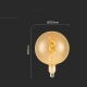 Żarówka LED E27 G200 filament bursztyn 4W 250lm 2700K  VT-2270