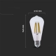 Żarówka LED E27 filament vintage ST64 4W 840lm 3000K  VT-2364