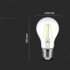 Żarówka LED E27 filament A60 6W 600lm 3000K  VT-1887