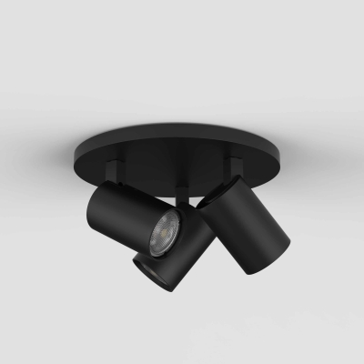 Ascoli Triple Round lampa sufitowa GU10 matowy czarny