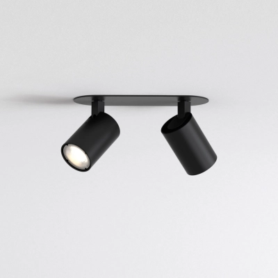 Ascoli Twin Recessed lampa sufitowa GU10 matowy czarny Astro