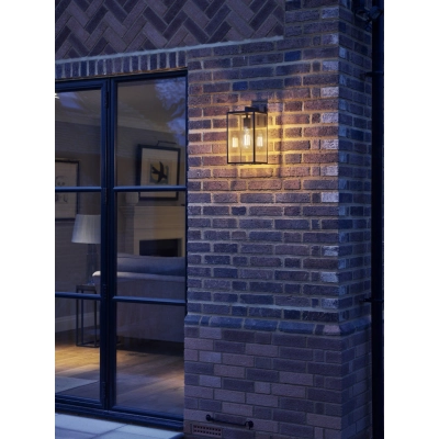 Box Lantern 350 kinkiet E27 czarny z teksturą