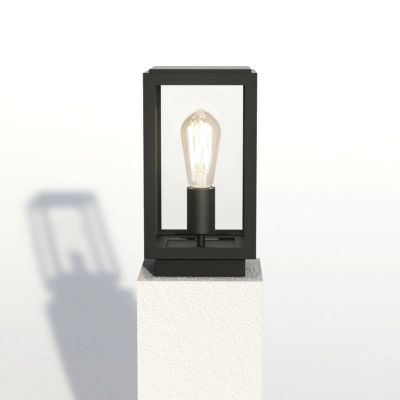 Homefield Pedestal lampa stojąca E27 czarny z teksturą