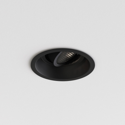 Minima Round Adjustable Fire-Rated lampa sufitowa GU10 matowy czarny