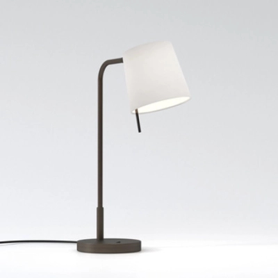 Mitsu Table lampka stołowa E27 brąz abażur Cone 173 biały Astro