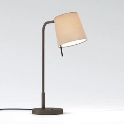 Mitsu Table lampka stołowa E27 brąz abażur Cone 173 ostrygowy Astro