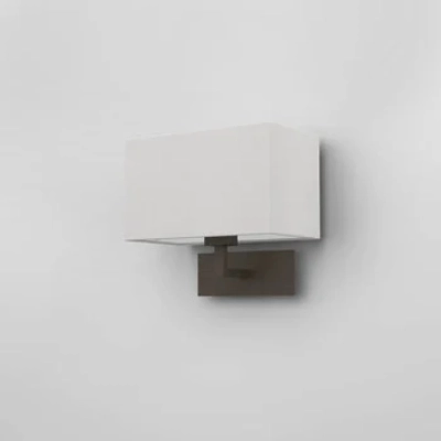 Park Lane Grande kinkiet E27 brąz abażur Rectangle 285 biały Astro