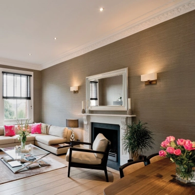 Park Lane Grande kinkiet E27 matowy nikiel abażur Tapered Oval