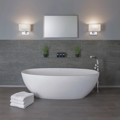 Park Lane Grande kinkiet E27 matowy nikiel abażur Tapered Oval