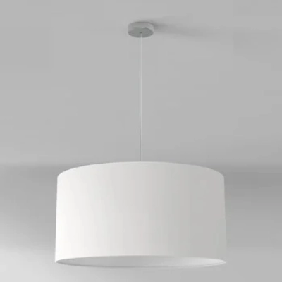 Pendant Suspension Kit 2 lampa wisząca E27 matowy nikiel abażur Drum 500 biały Astro