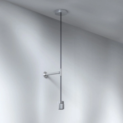 Pendant Suspension Kit Knurled lampa wisząca E27 matowy nikiel Astro