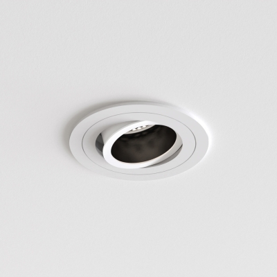 Pinhole Slimline Round Adjustable Fire-Rated lampa sufitowa GU10 matowy biały Astro