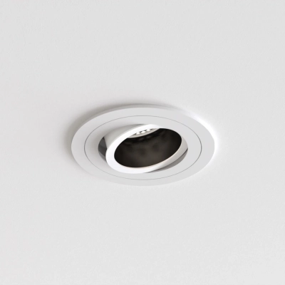 Pinhole Slimline Round Adjustable Fire-Rated lampa sufitowa GU10 matowy biały Astro