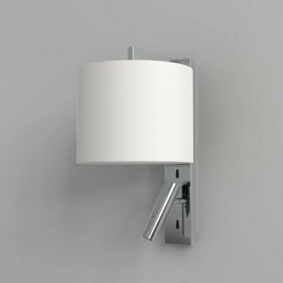 Ravello LED Reader kinkiet E27 polerowany chrom abażur Drum 200 biały Astro