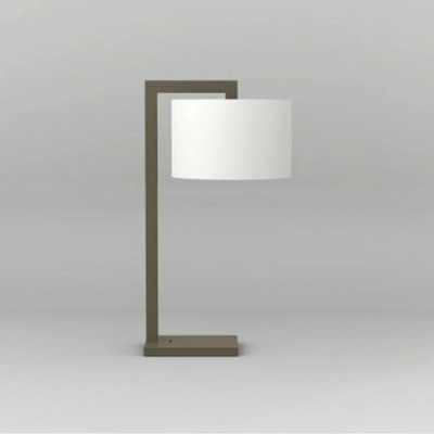 Ravello Table lampka stołowa E27 brąz abażur Drum 250 biały Astro