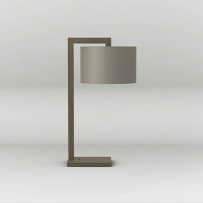 Ravello Table lampka stołowa E27 brąz abażur Drum 250 ostrygowy Astro