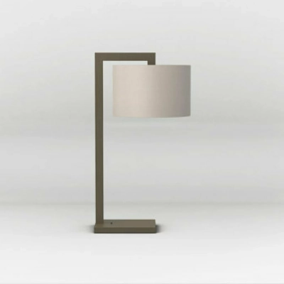 Ravello Table lampka stołowa E27 brąz abażur Drum 250 piaskowy Astro