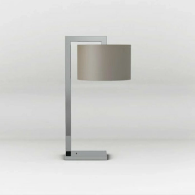 Ravello Table lampka stołowa E27 polerowany chrom abażur Drum 250 biały Astro
