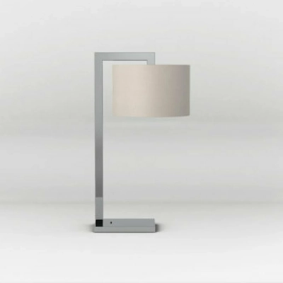 Ravello Table lampka stołowa E27 polerowany chrom abażur Drum 250 biały Astro