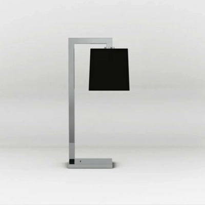 Ravello Table lampka stołowa E27 polerowany chrom abażur Tapered Square 195 czarny Astro
