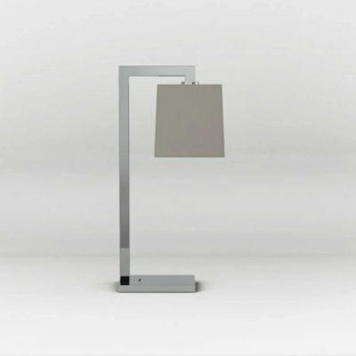 Ravello Table lampka stołowa E27 polerowany chrom abażur Tapered Square 195 ostrygowy Astro
