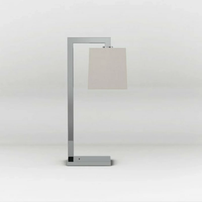 Ravello Table lampka stołowa E27 polerowany chrom abażur Tapered Square 195 piaskowy Astro