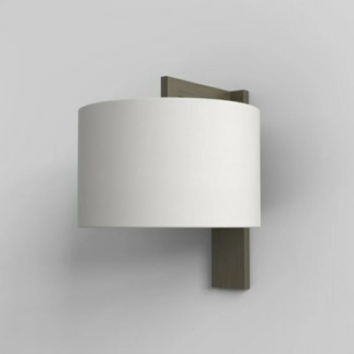 Ravello Wall kinkiet E27 brąz abażur Drum 250 biały Astro