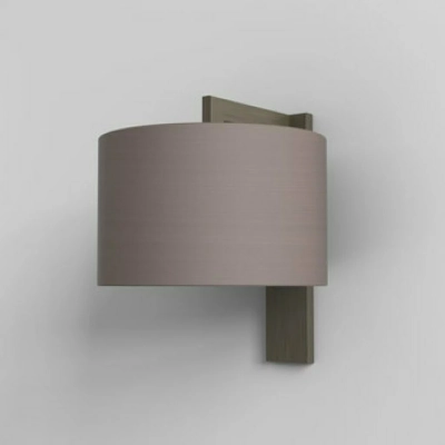 Ravello Wall kinkiet E27 brąz abażur Drum 250 ostrygowy Astro