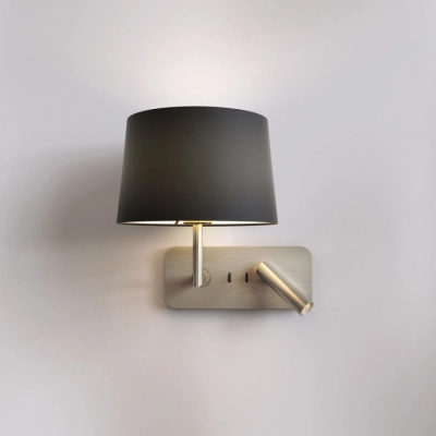 Side by Side Grande USB kinkiet E27 matowy nikiel Astro