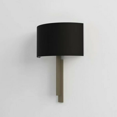 Tate kinkiet E27 brąz abażur Semi Drum 320 czarny Astro