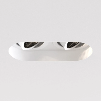 Trimless Round Twin Adjustable lampa sufitowa GU10 matowy biały