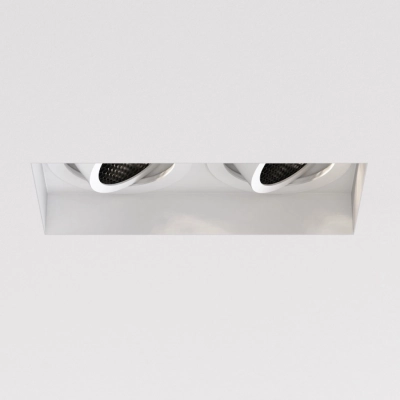 Trimless Square Twin Adjustable lampa sufitowa GU10 matowy biały